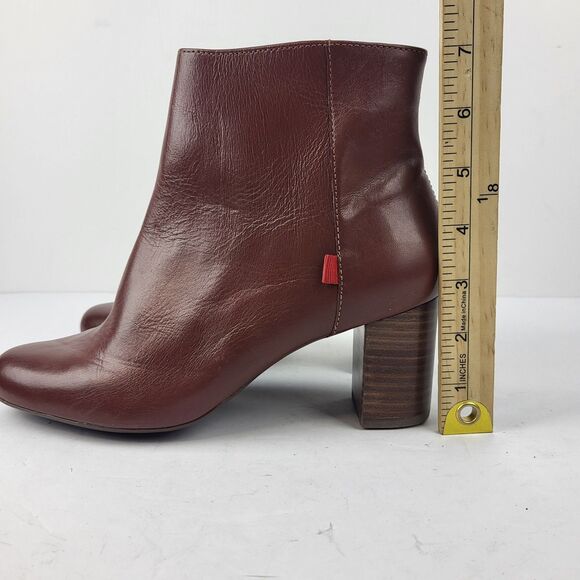 Marc Joseph New York Charles St Leather Ankle Bootie Reddish Brown 7.5 - Picture 3 of 11